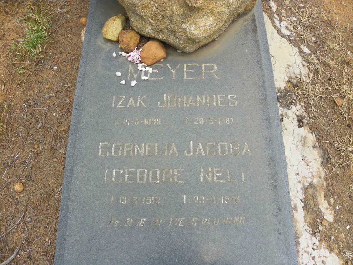 MEYER Izak Johannes 1899-1987 &amp; Cornelia Jacoba NEL 1913-1978