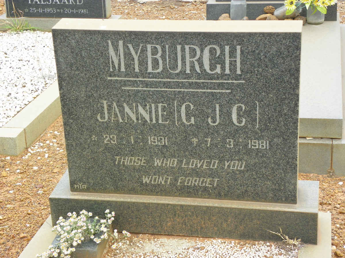 MYBURGH G.J.C. 1931-1981