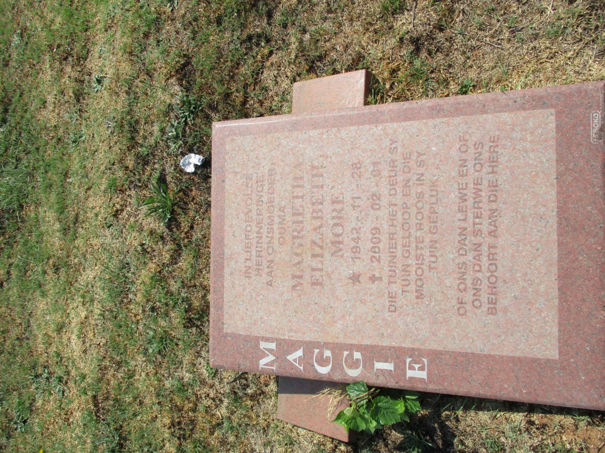 MORE Magrietha Elizabeth 1942-2009