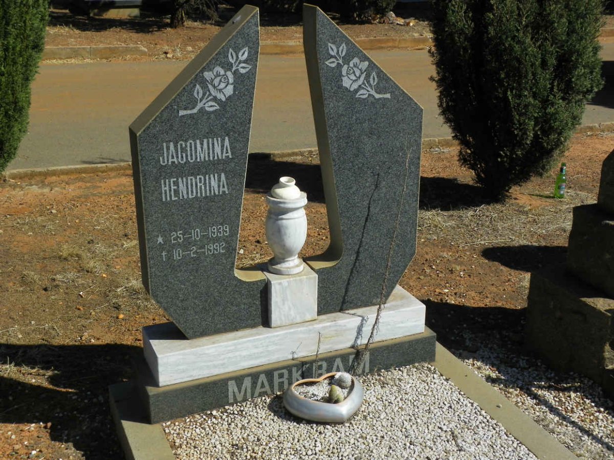 MARKRAM Jacomina Hendrina 1939-1992