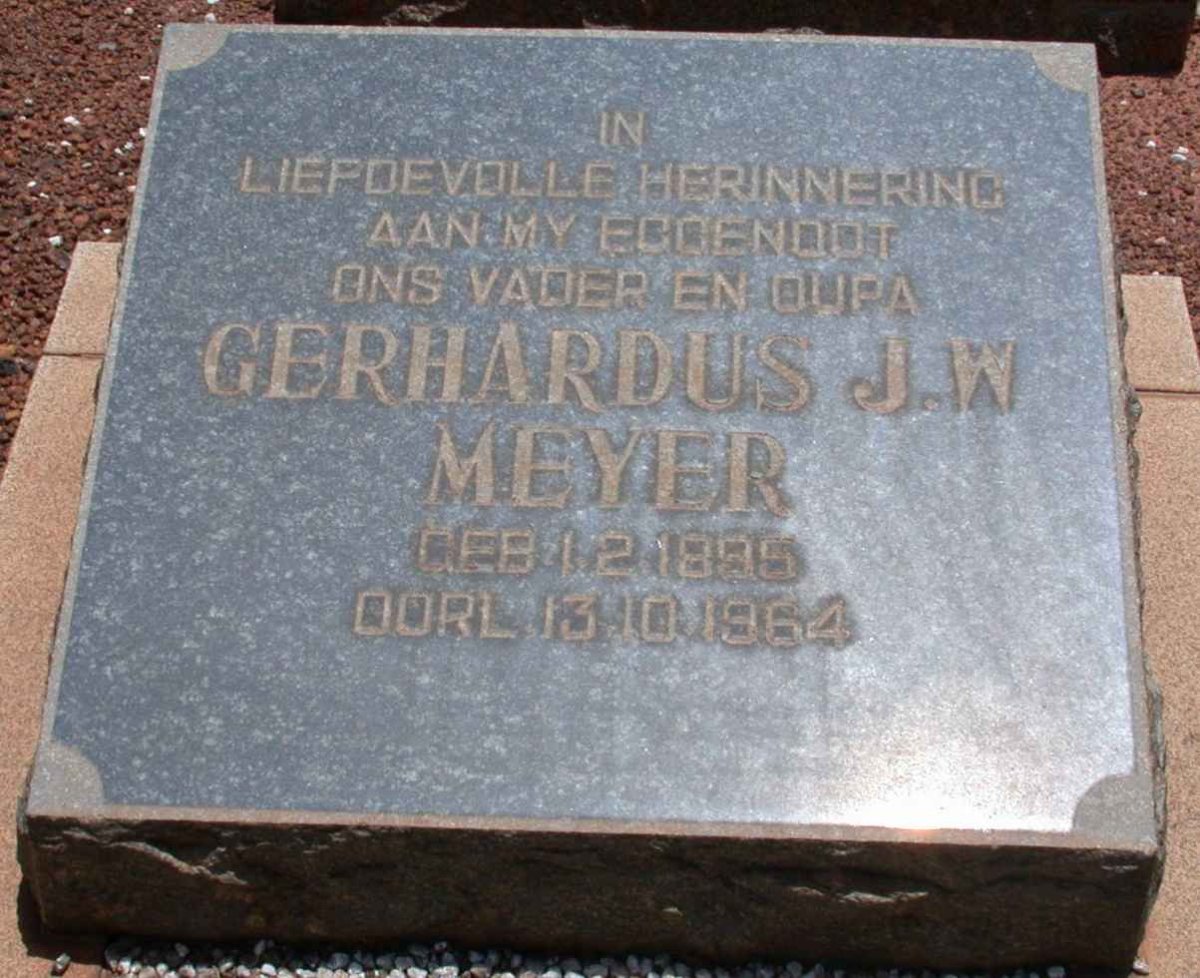 MEYER Gerhardus J.W. 1895-1964