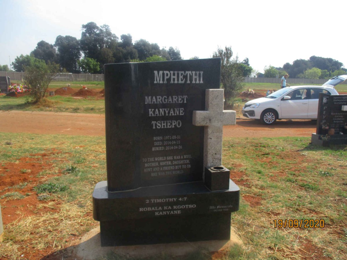 MPHETHI Margaret Kanyane Tshepo 1971-2014