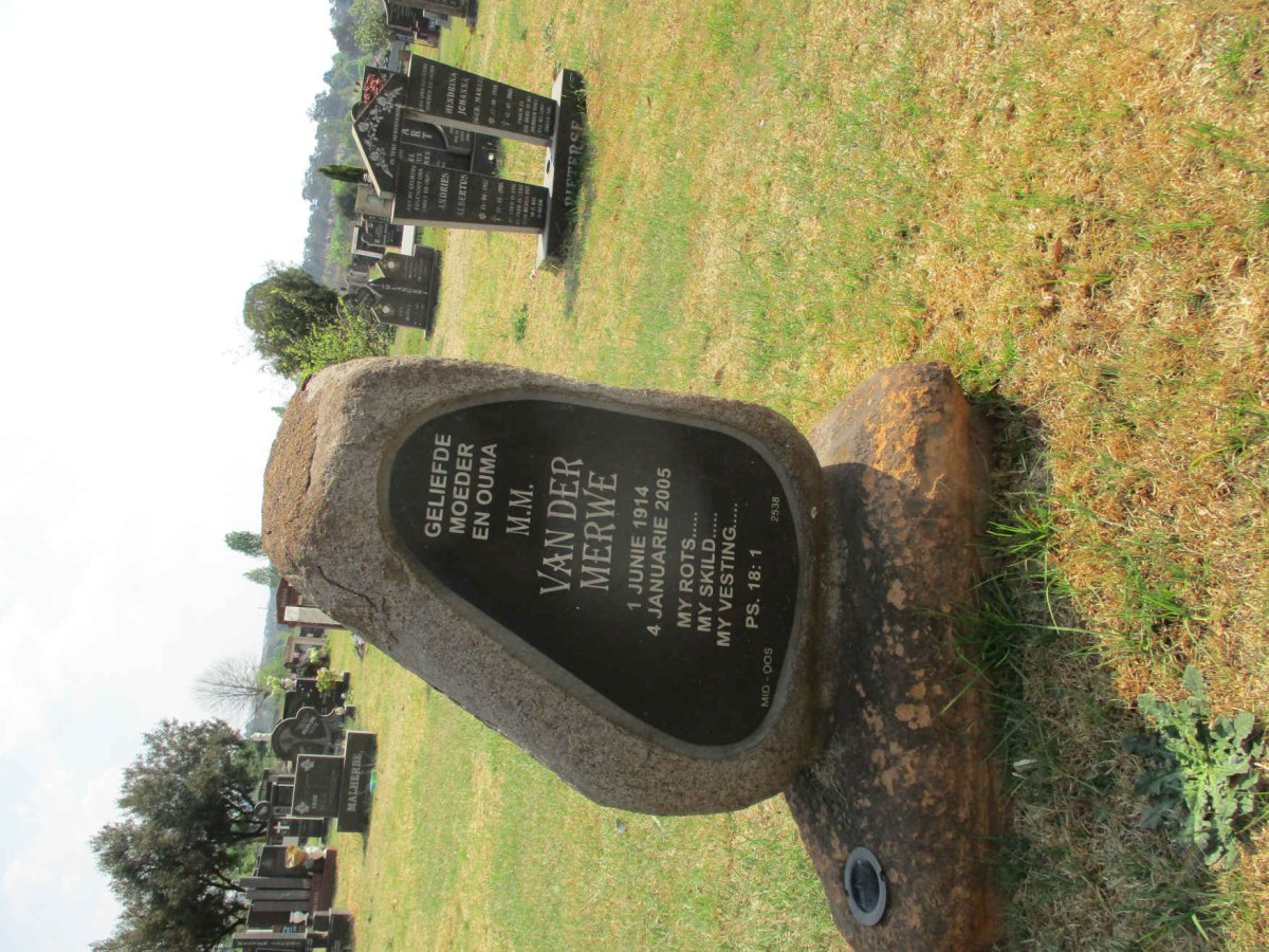 MERWE M.M., van der 1914-2005