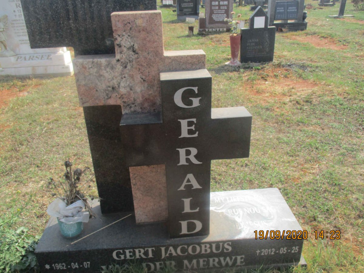 MERWE Gert Jacobus, van der 1962-2012