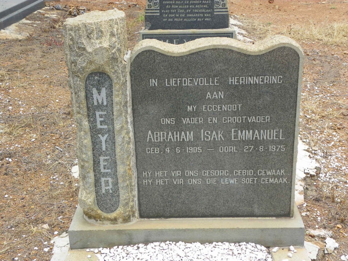 MEYER Abraham Isak Emmanuel 1905-1975