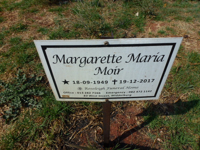 MOIR Margarette Maria 1949-2017