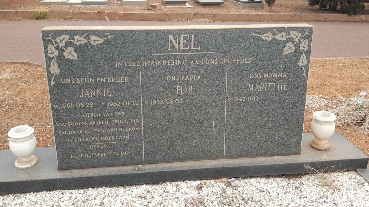 NEL Flip 1938- &amp; Marietjie 1942- :: NEL Jannie 1961-1982
