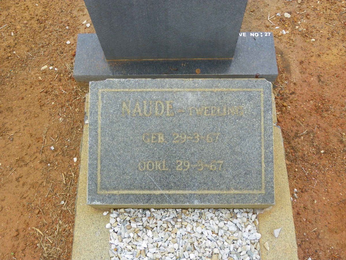 NAUDE tweeling 1967–1967 #1 (voorkant)