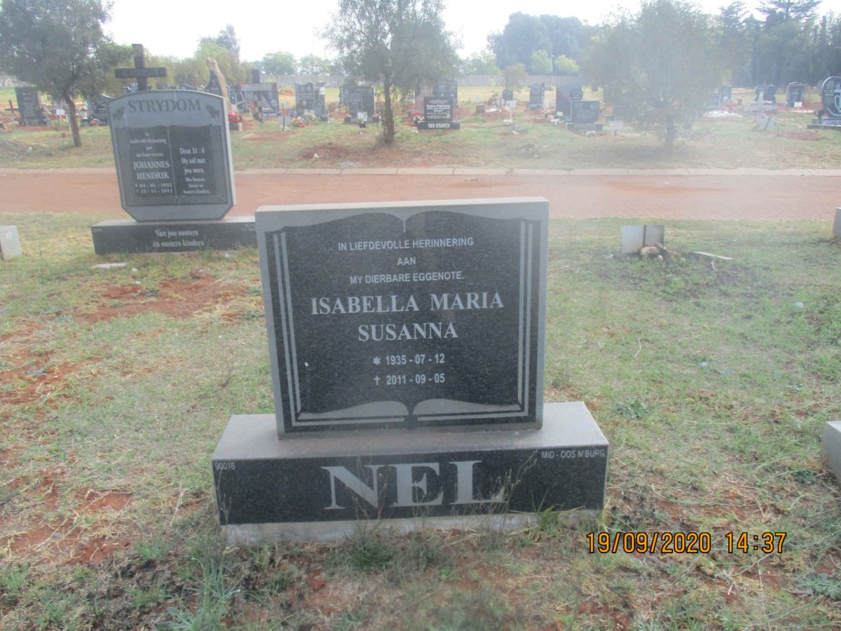 NEL Isabella Maria Susanna 1935-2011