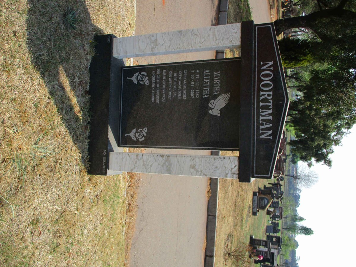 NOORTMAN Martha Allettha 1952-2007