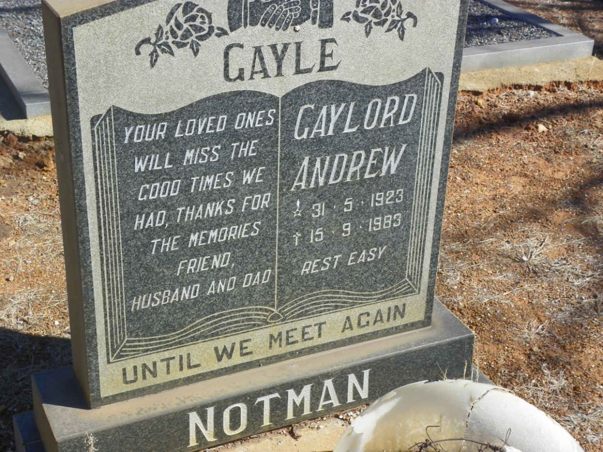 NOTMAN Gaylord Andrew 1923-1983