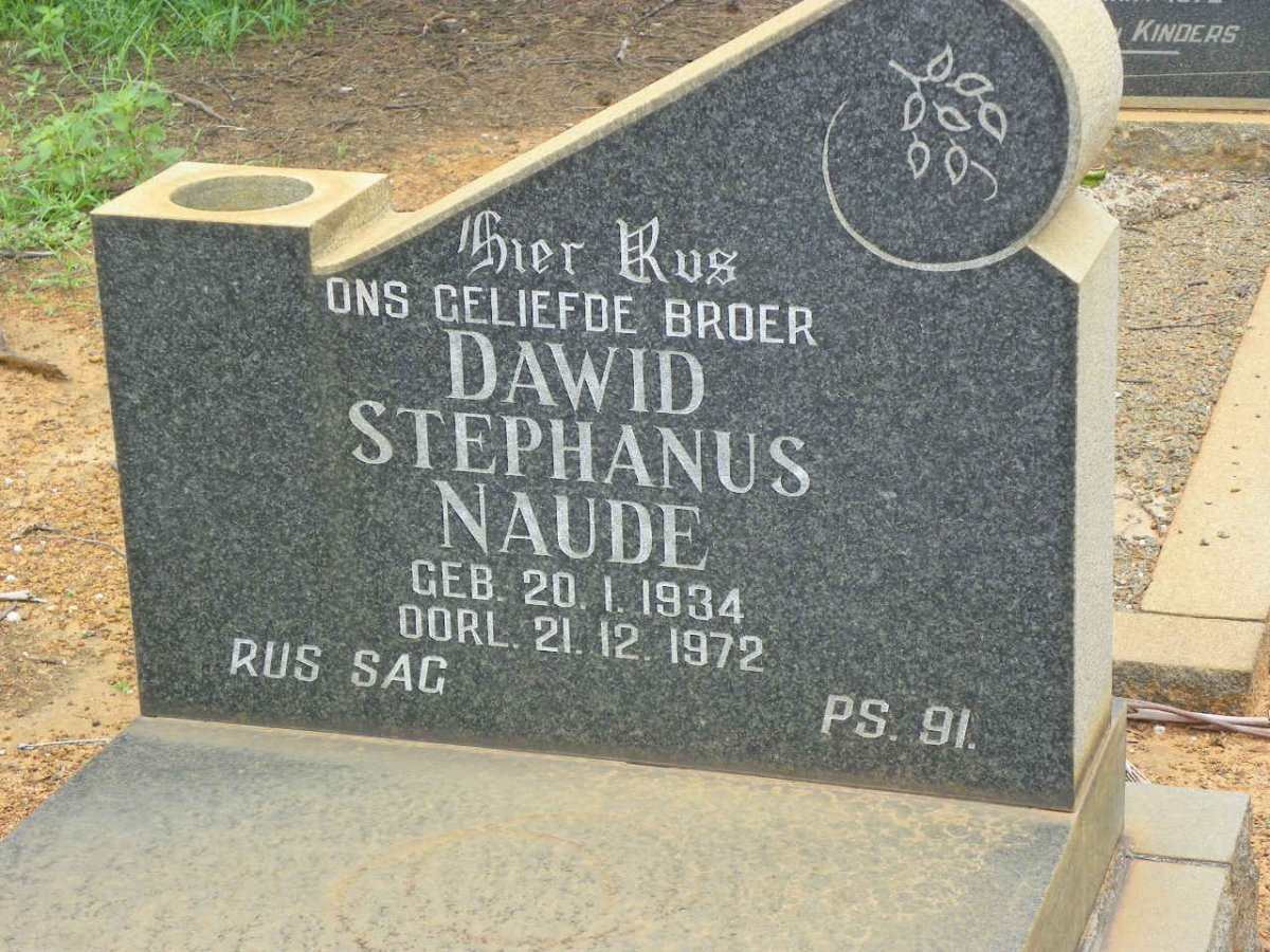 NAUDE Dawid Stephanus 1934-1972