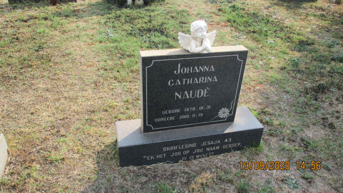 NAUDÉ Johanna Catharina 1970-2010
