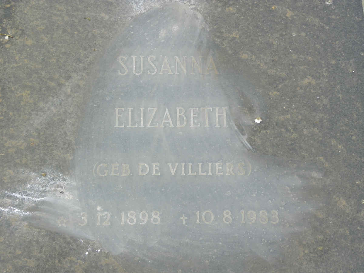 NIEKERK Johannes Daniel, van 1900–1983 & Susanna Elizabeth nee DE VILLIERS 1898–1983 #3