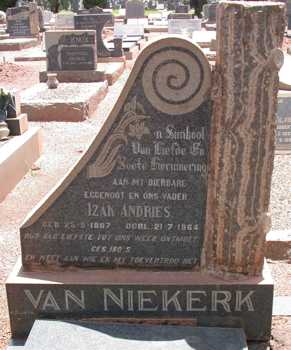 NIEKERK Izak Andries, van 1897-1964