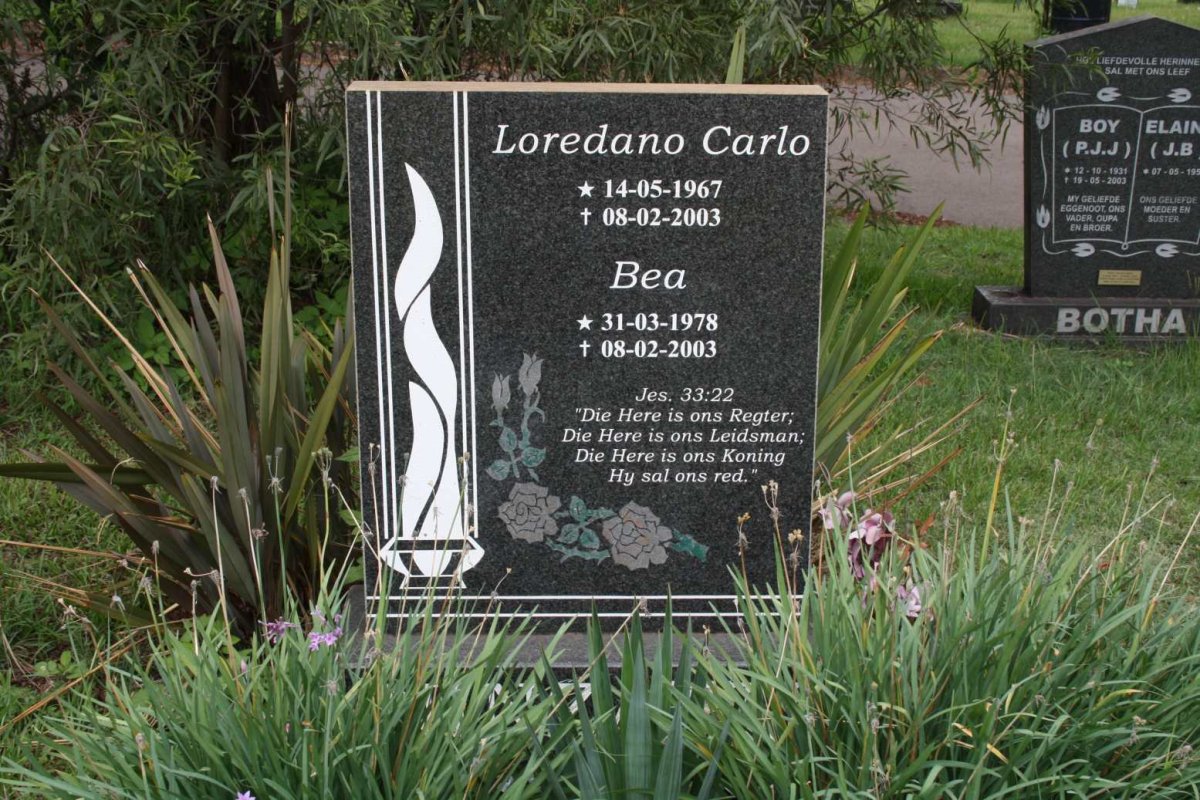 NINZATTI Loredano Carlo 1967-2003 &amp; Bea 1978-2003 #1