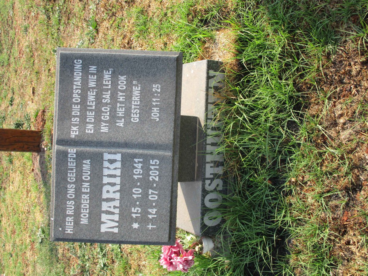 OOSTHUIZEN Mariki 1941-2015