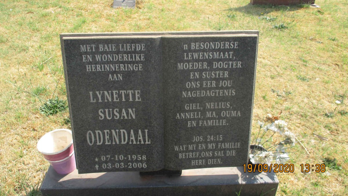 ODENDAAL Lynette Susan 1958-2006