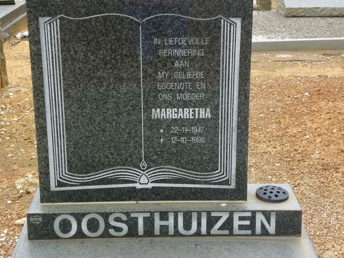 OOSTHUIZEN Margaretha 1947-1998
