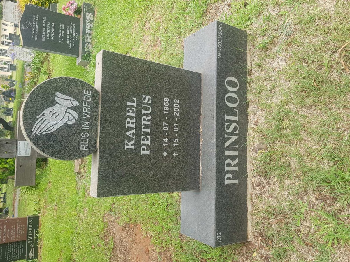 PRINSLOO Karel Petrus 1968-2002