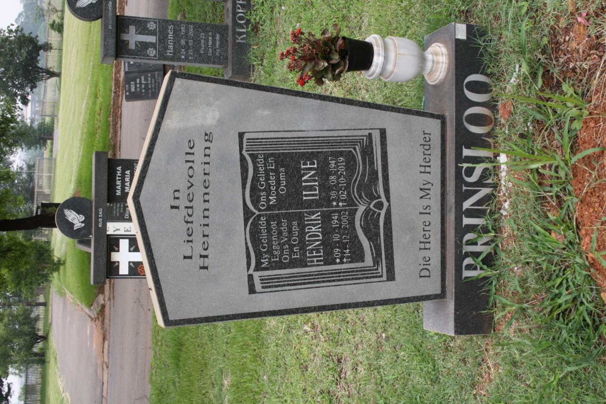 PRINSLOO Hendrik 1941-2002 &amp; Iline 1947-2019
