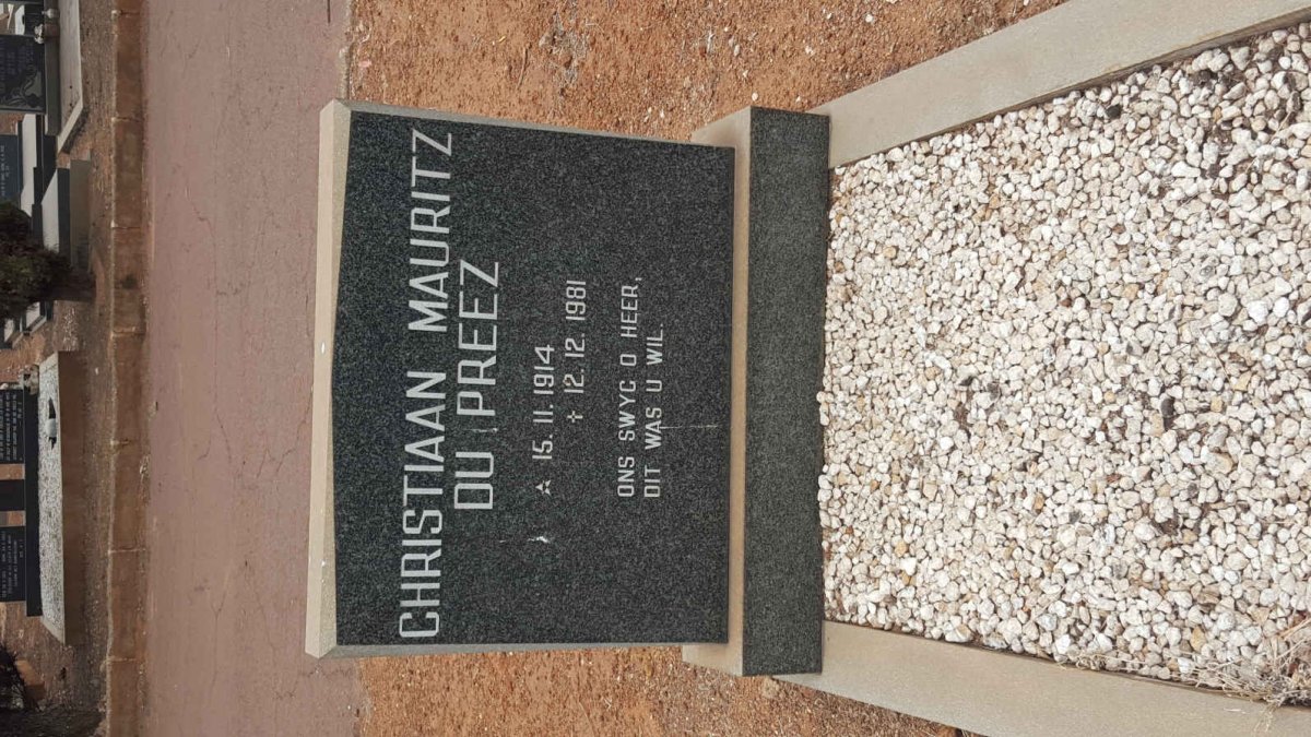 PREEZ Christiaan Mauritz, du 1914-1981