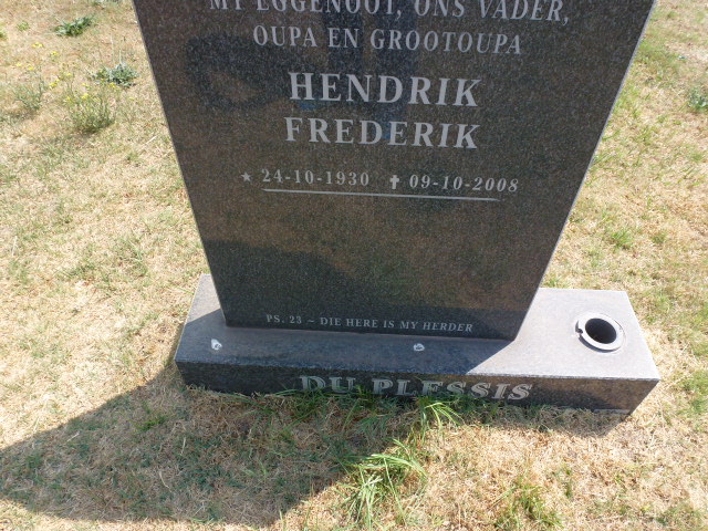 PLESSIS Hendrik Frederik, du 1930-2008