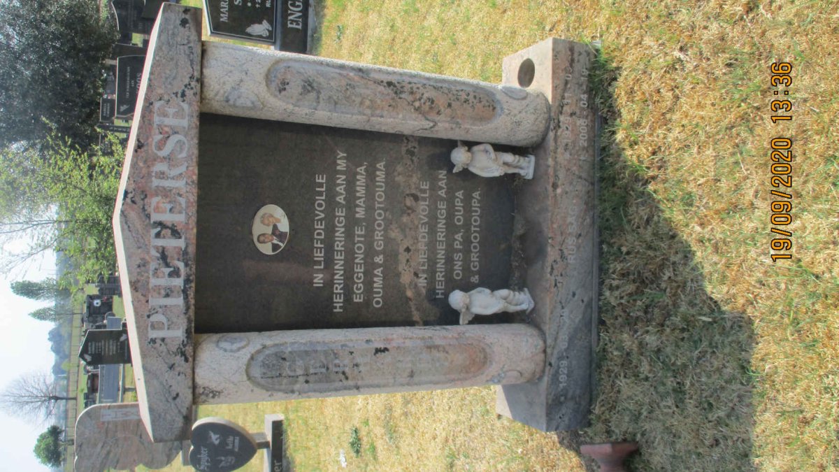 PIETERSE Gerhardus 1929– & ?? 1929–2008