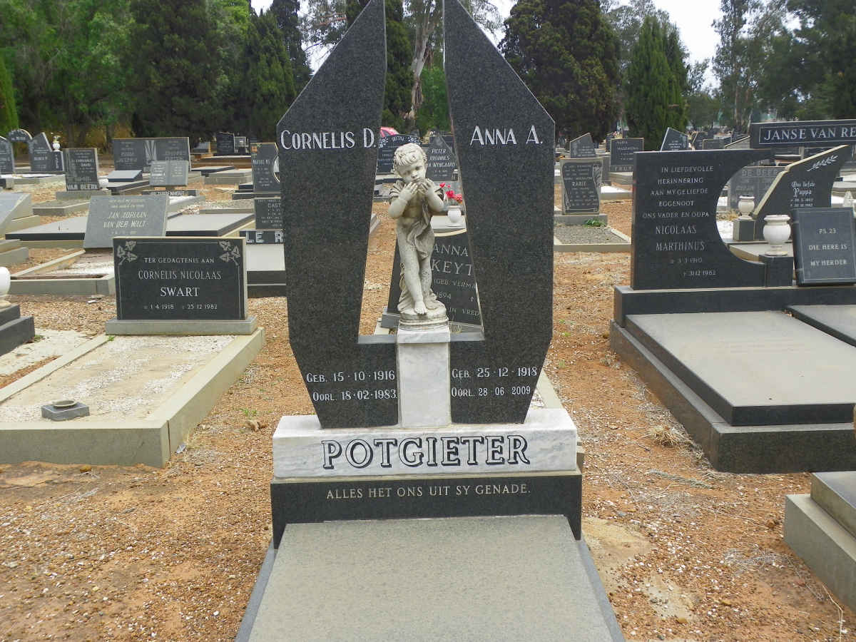 POTGIETER Cornelis D. 1916-1983 &amp; Anna A. 1918-2009