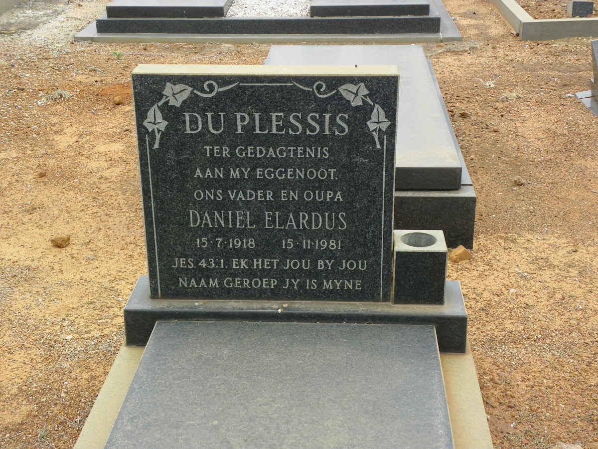 PLESSIS Daniel Elardus, du 1918-1981