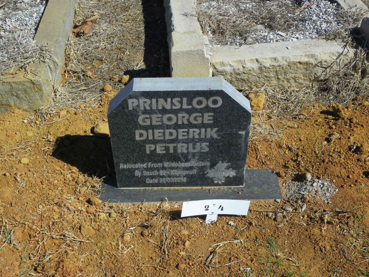 PRINSLOO George Diederik Petrus