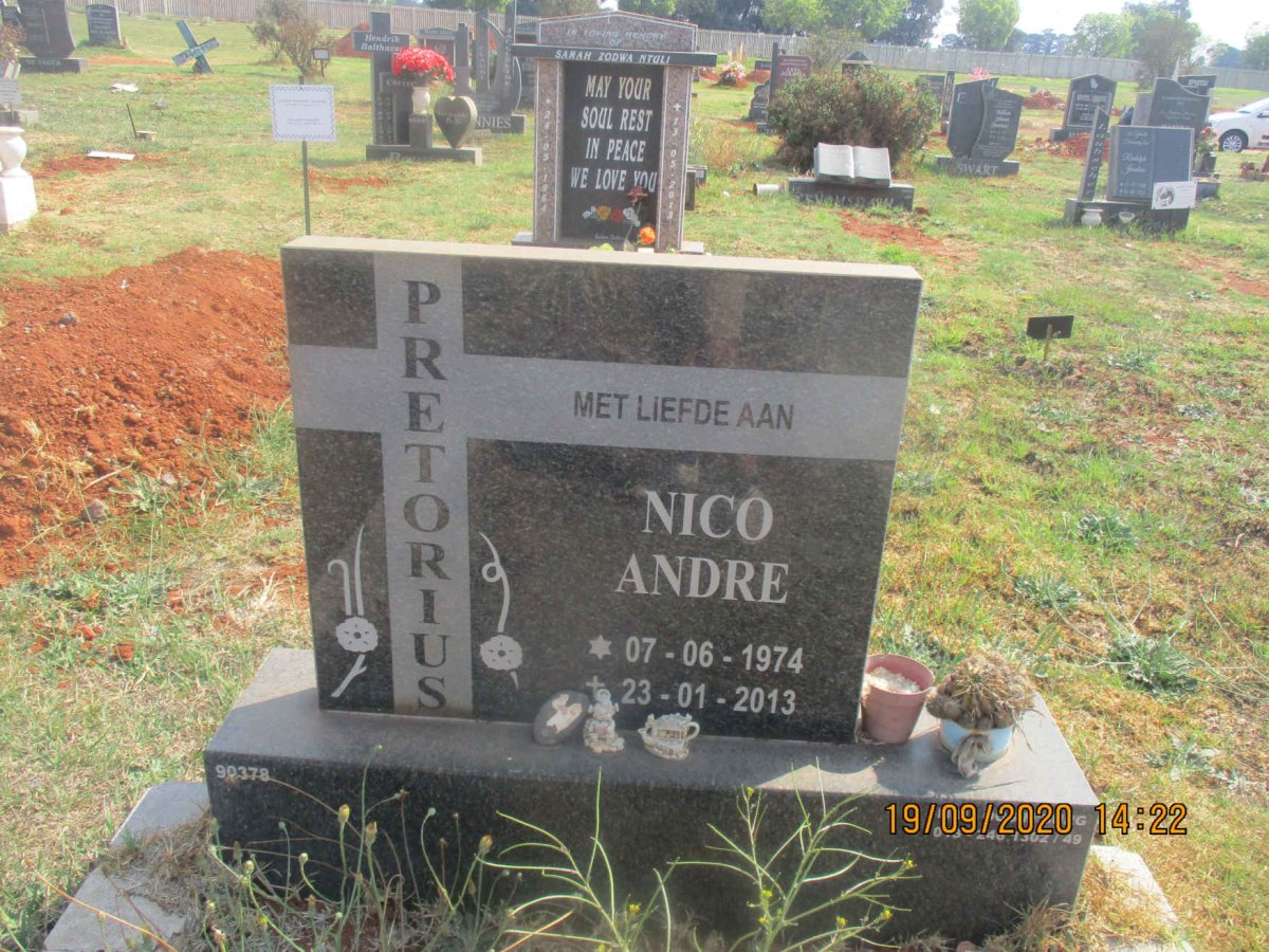 PRETORIUS Nico Andre 1974-2013