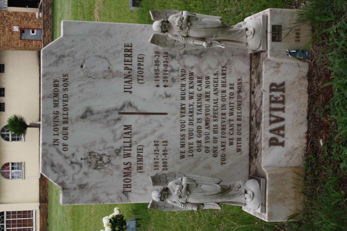 PAVIER Thomas William 1987-2007 :: PAVIER Juan-Pierre 1989-2014