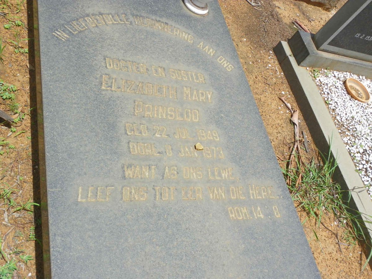 PRINSLOO Elizabeth Mary 1949-1973