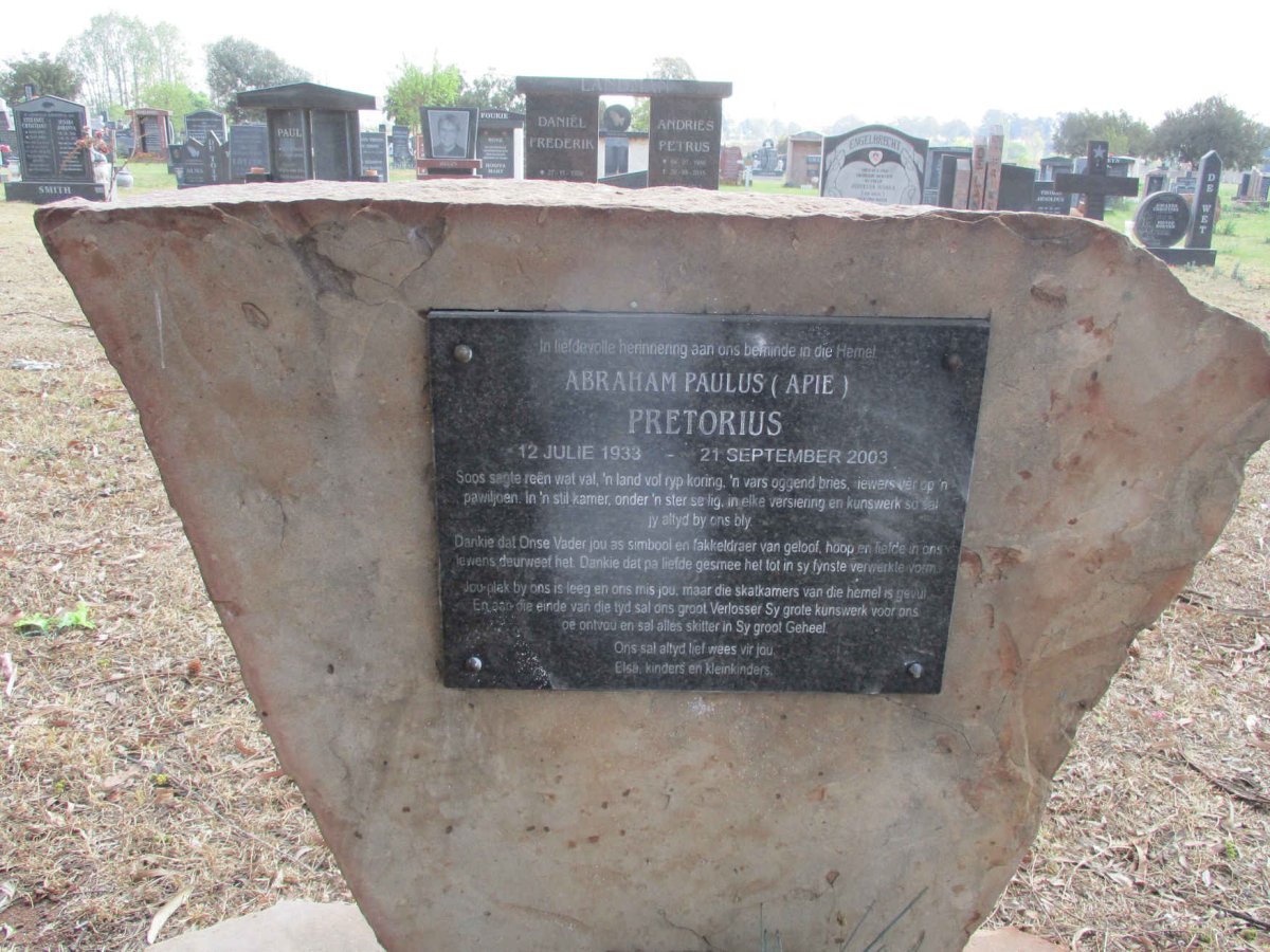 PRETORIUS Abraham Paulus 1933-2003