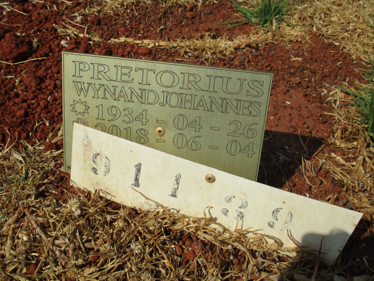 PRETORIUS Wynand Johannes 1934-2018