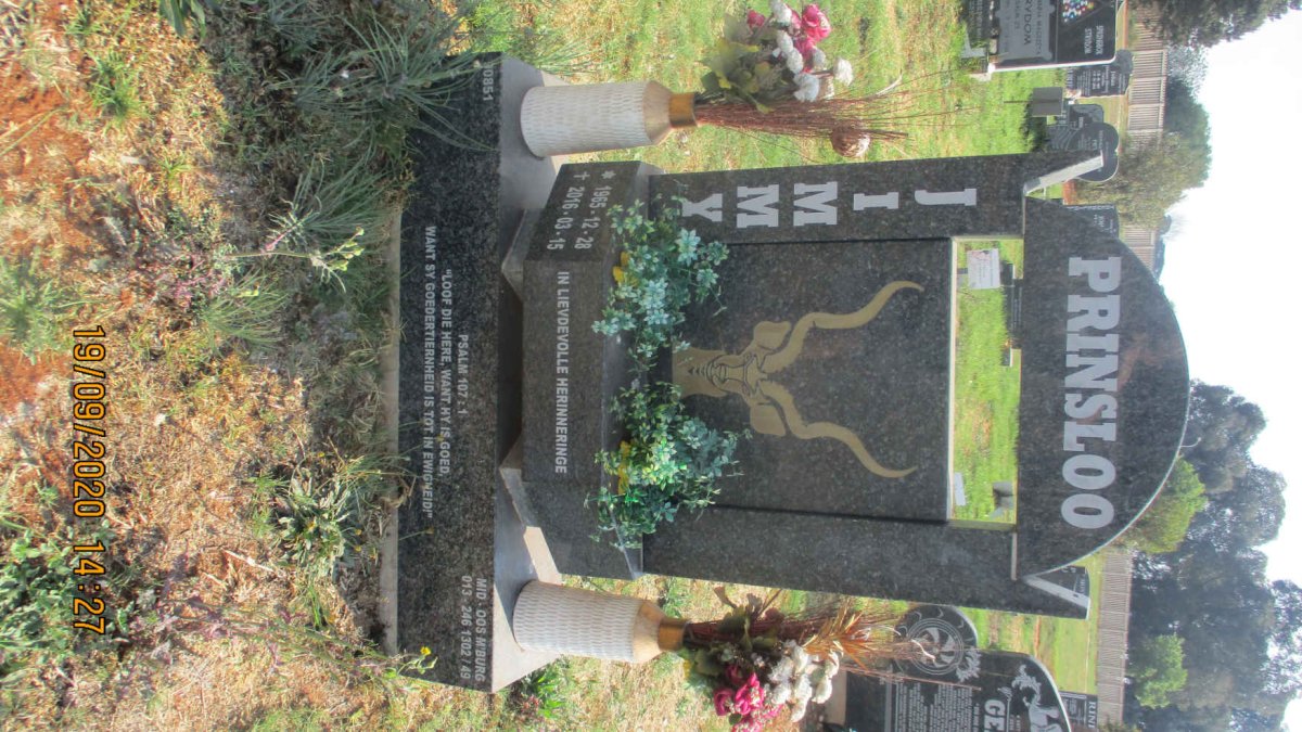PRINSLOO Jimmy 1965-2016
