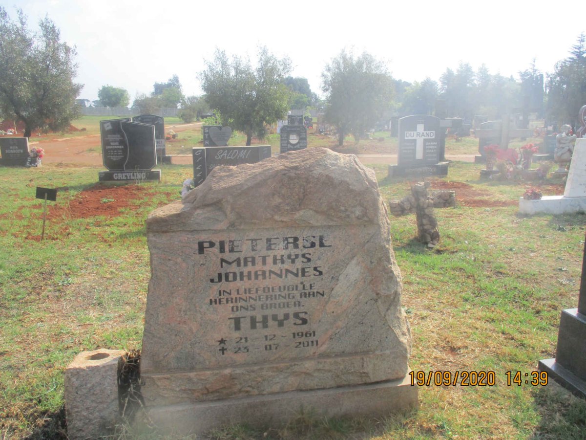 PIETERSE Mathys Johannes 1961-2011