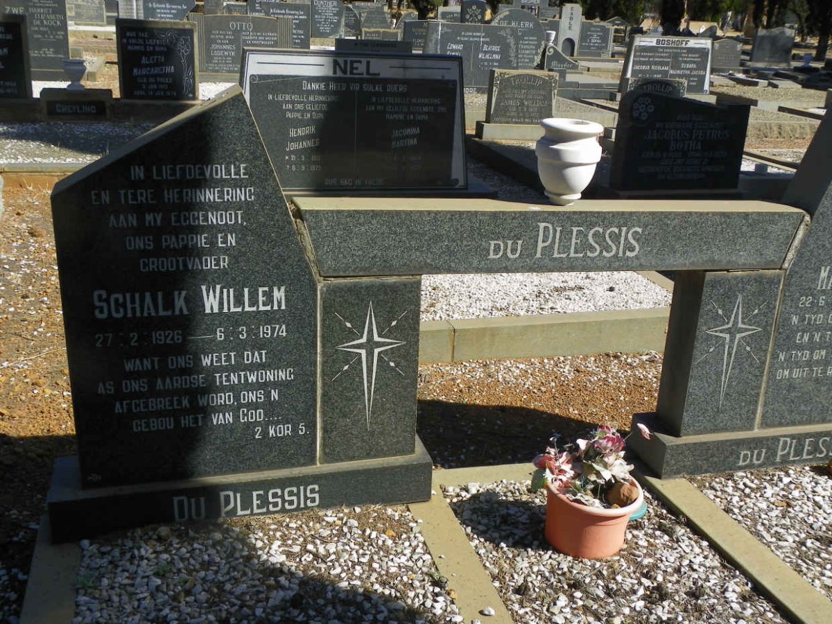 PLESSIS Schalk Willem, du 1926-1974 &amp; Maria Susanna 1930-1982 #1