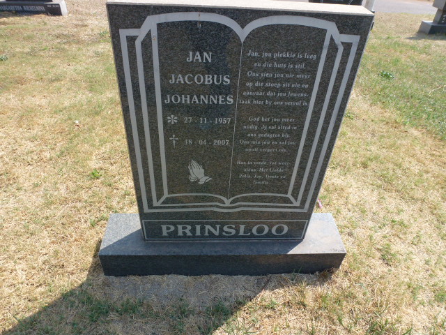 PRINSLOO Jan Jacobus Johannes 1957-2007