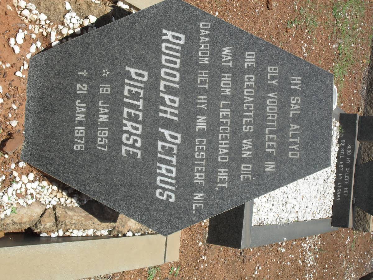 PIETERSE Rudolph Petrus 1957-1976