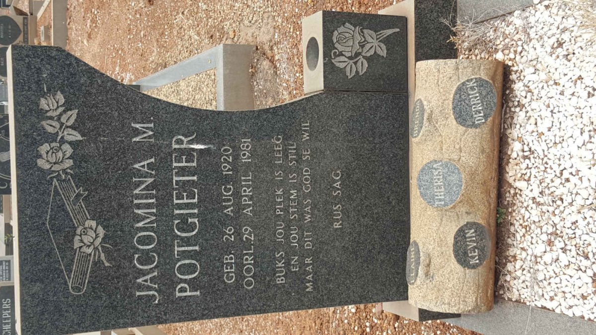 POTGIETER Jacomina M. 1920-1981
