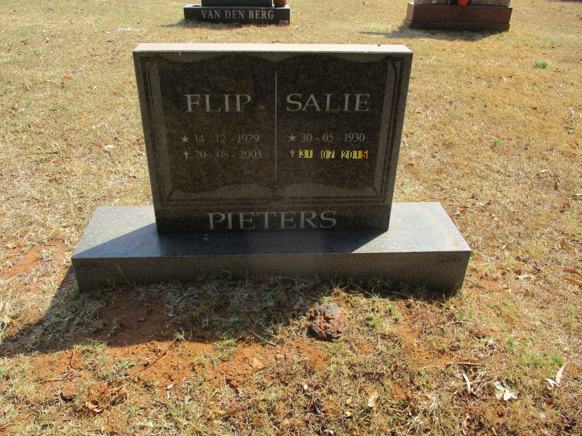 PIETERS Flip 1929-2003 &amp; Salie 1930-2015