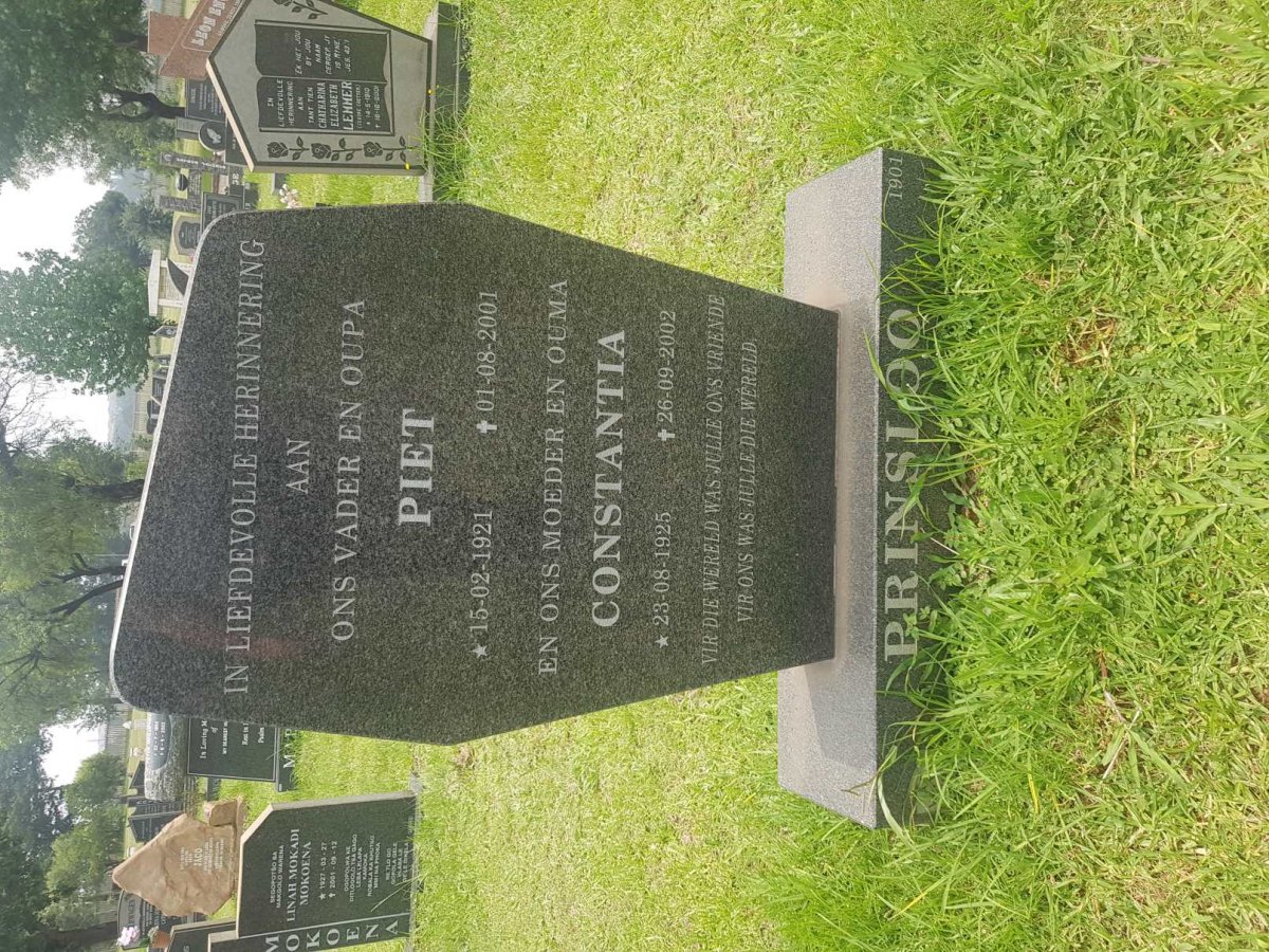 PRINSLOO Piet 1921-2001 &amp; Constantia 1925-2002