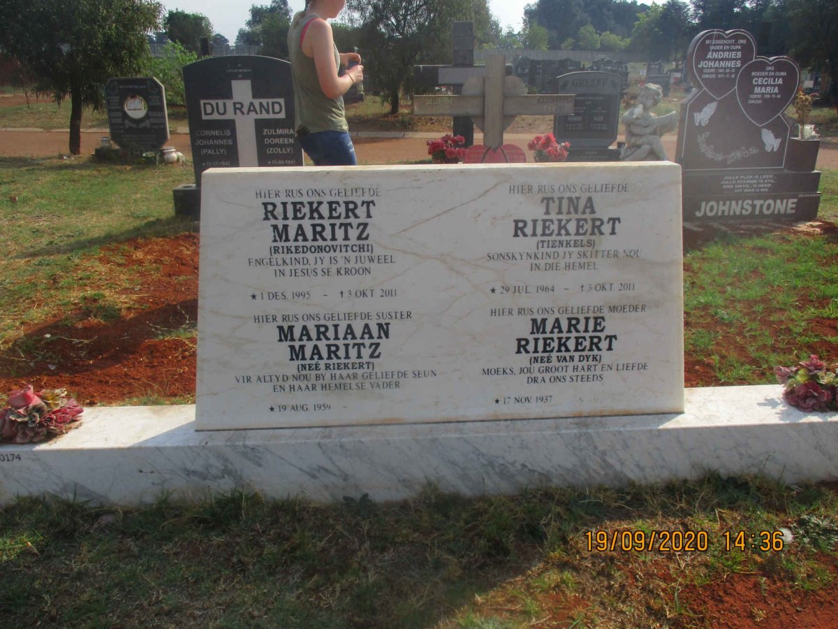 RIEKERT Tina 1964-2011 :: MARITZ Riekert 1995-2011