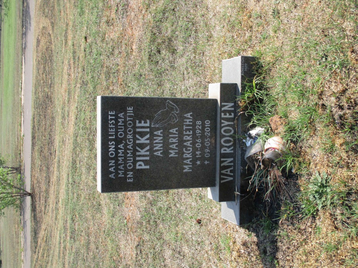 ROOYEN Anna Maria Margaretha, van 1928-2010
