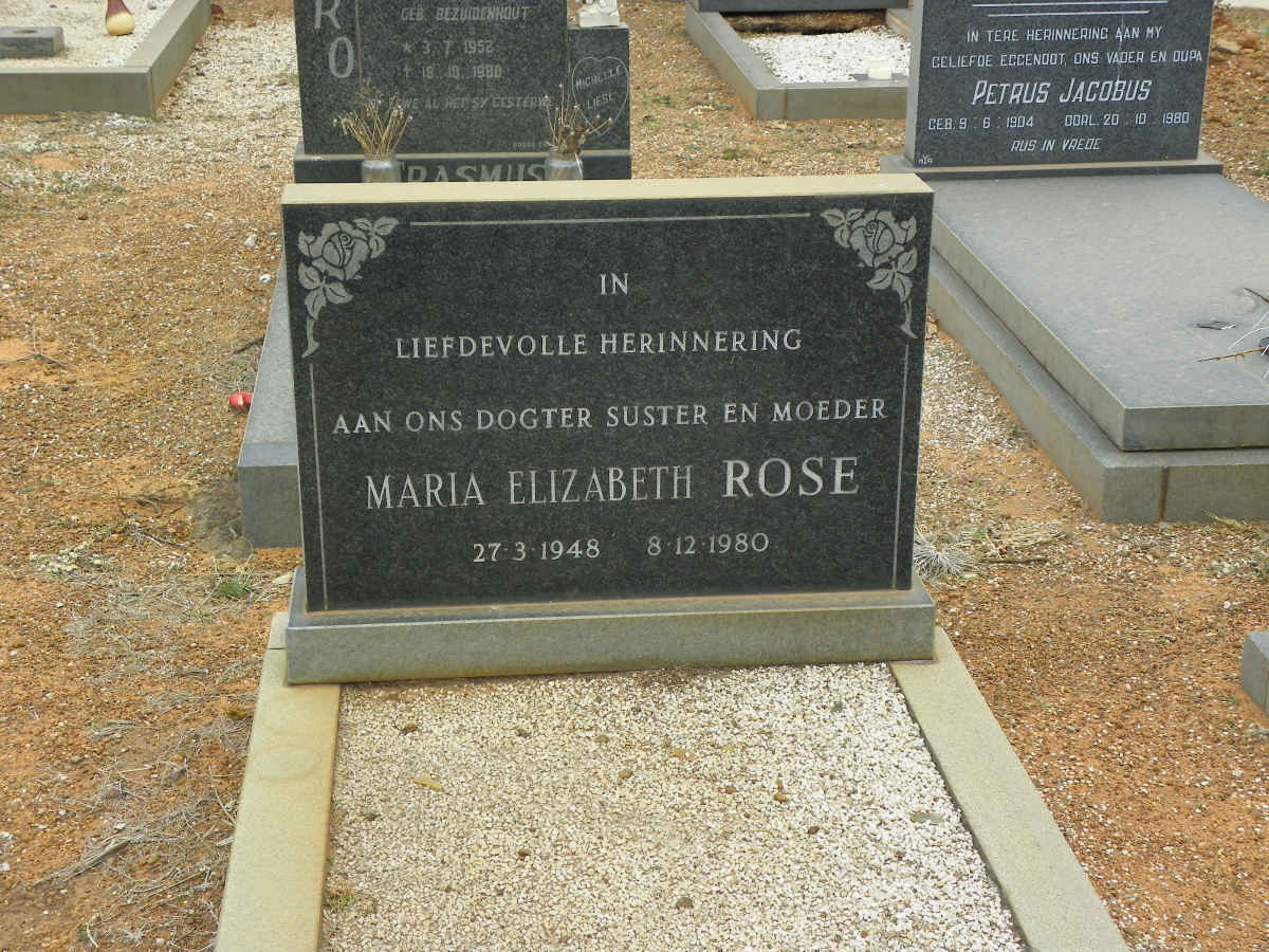 ROSE Maria Elizabeth 1948-1980