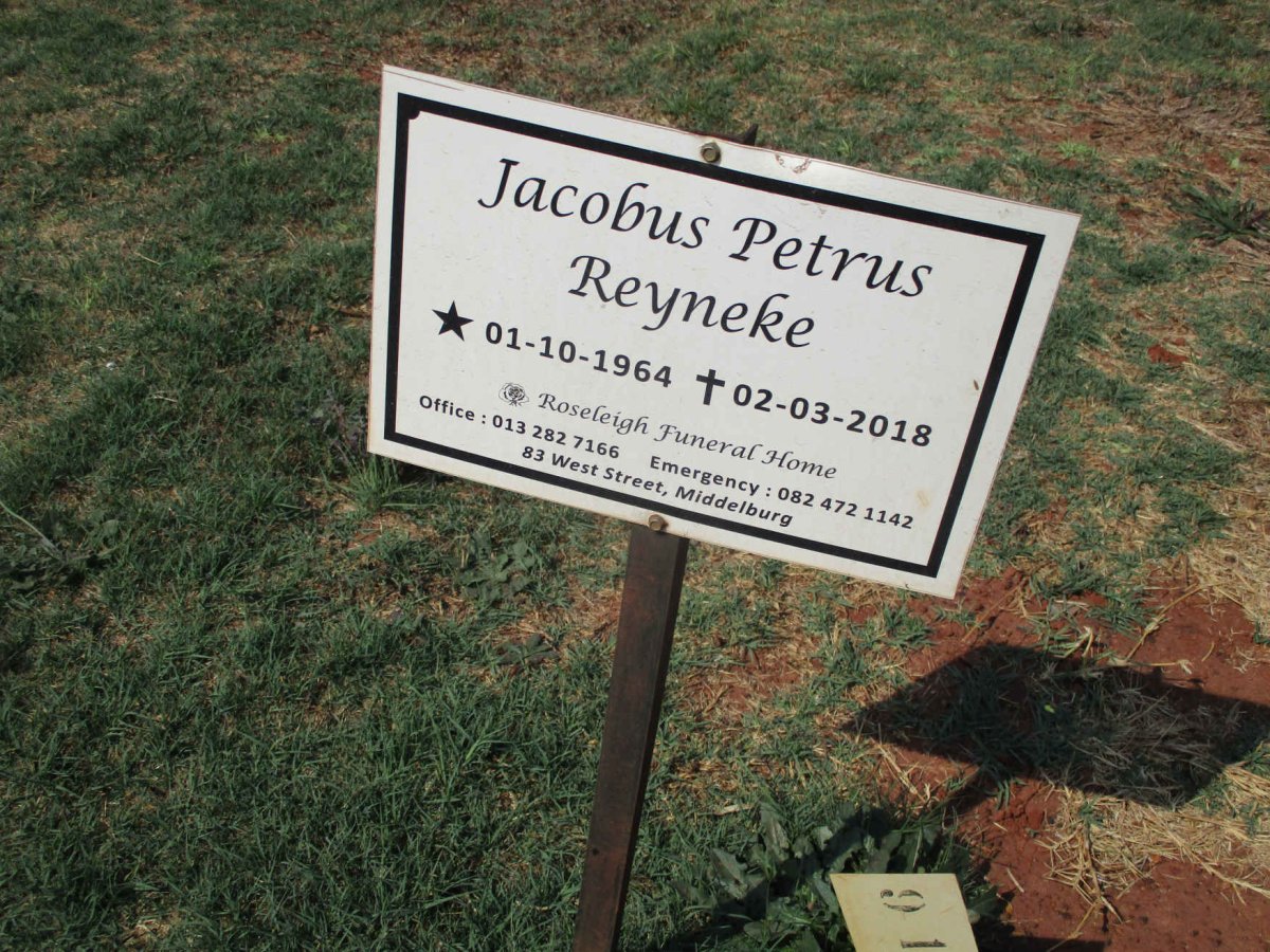 REYNEKE Jacobus Petrus 1964-2018