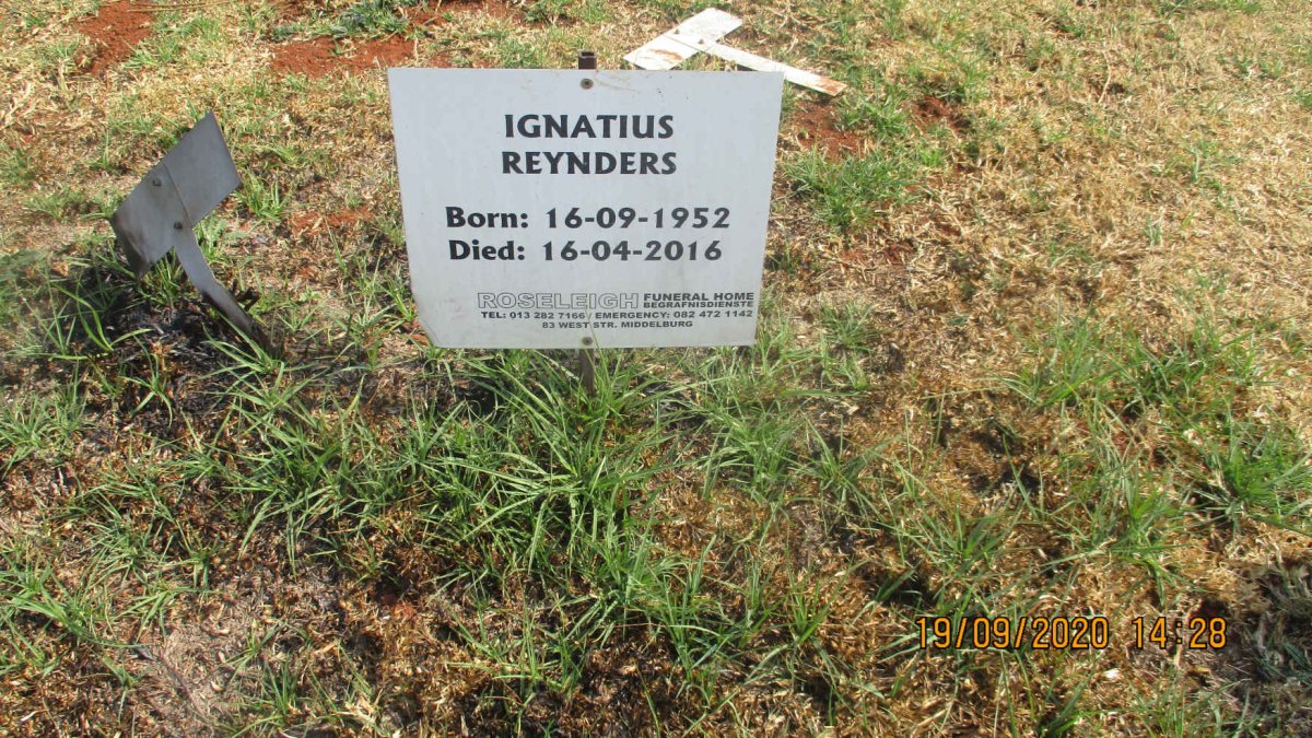 REYNDERS Ignatius 1952-2016