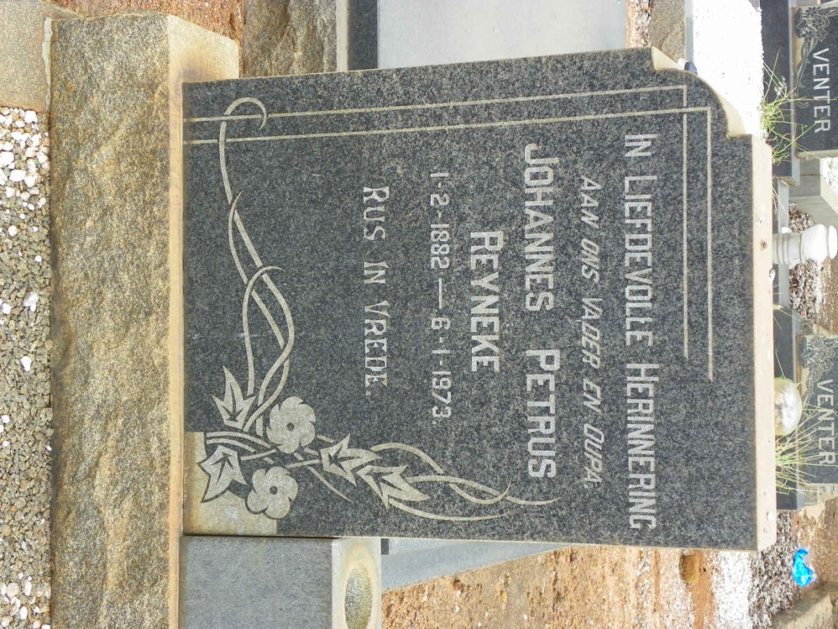 REYNEKE Johannes Petrus 1882-1973